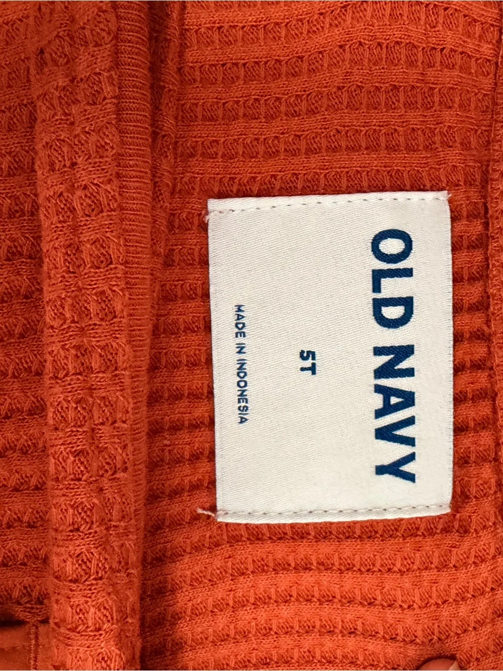 Old Navy Kid’s Crewneck Waffle Knit Sweater in Orange